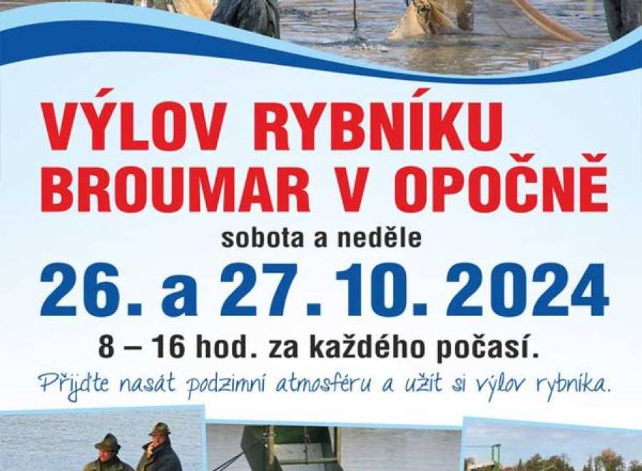Výlov rybníku Broumar 26. a 27.10.2024